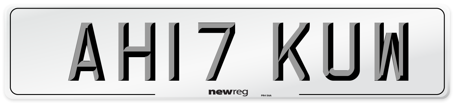AH17 KUW Number Plate from New Reg